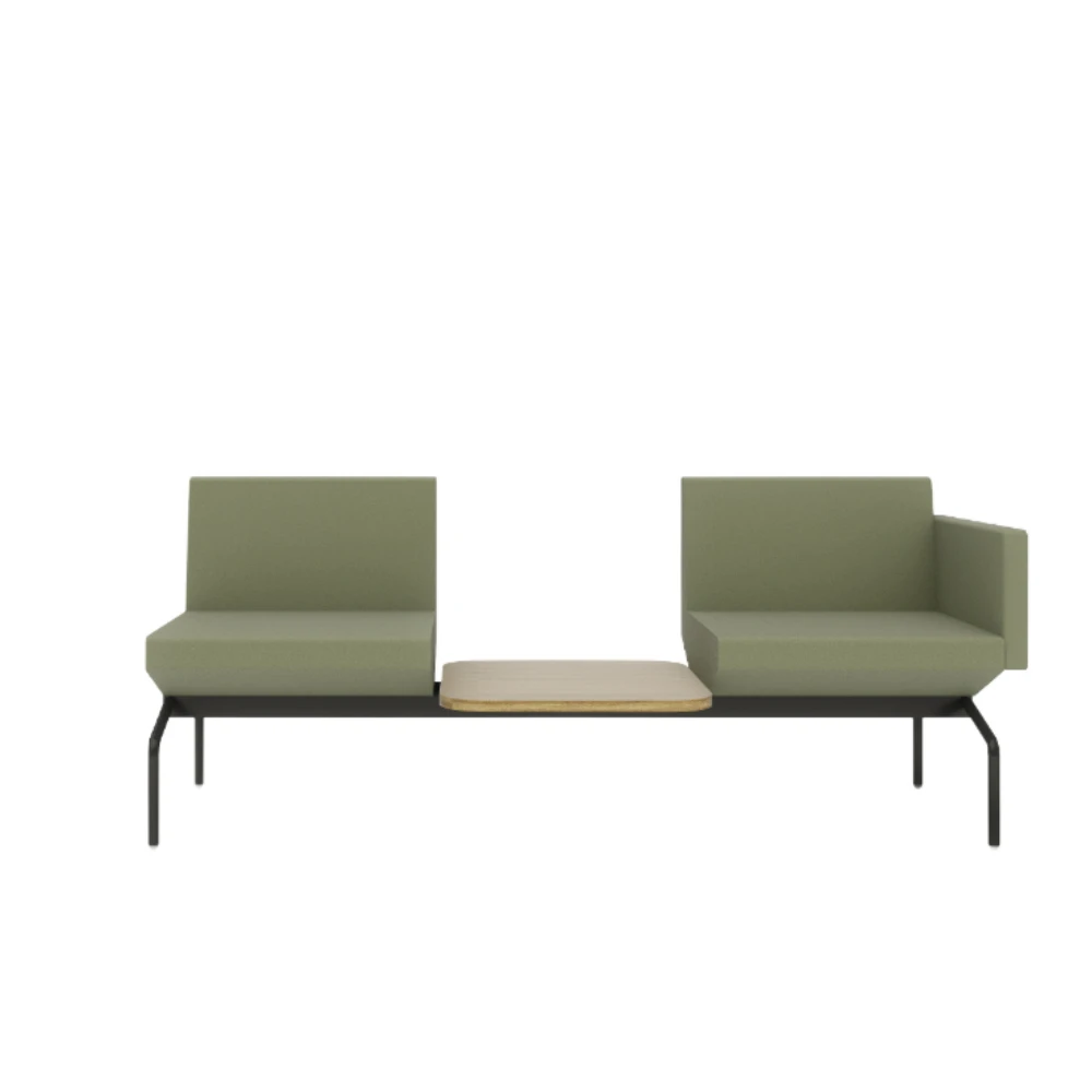 Sofá Space duas poltronas com mesa central